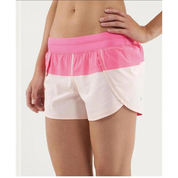 Lululemon Run Breeze By Short Parfait Pink Pinkelicious Women’s Size 8 Athletic - Picture 1 of 4